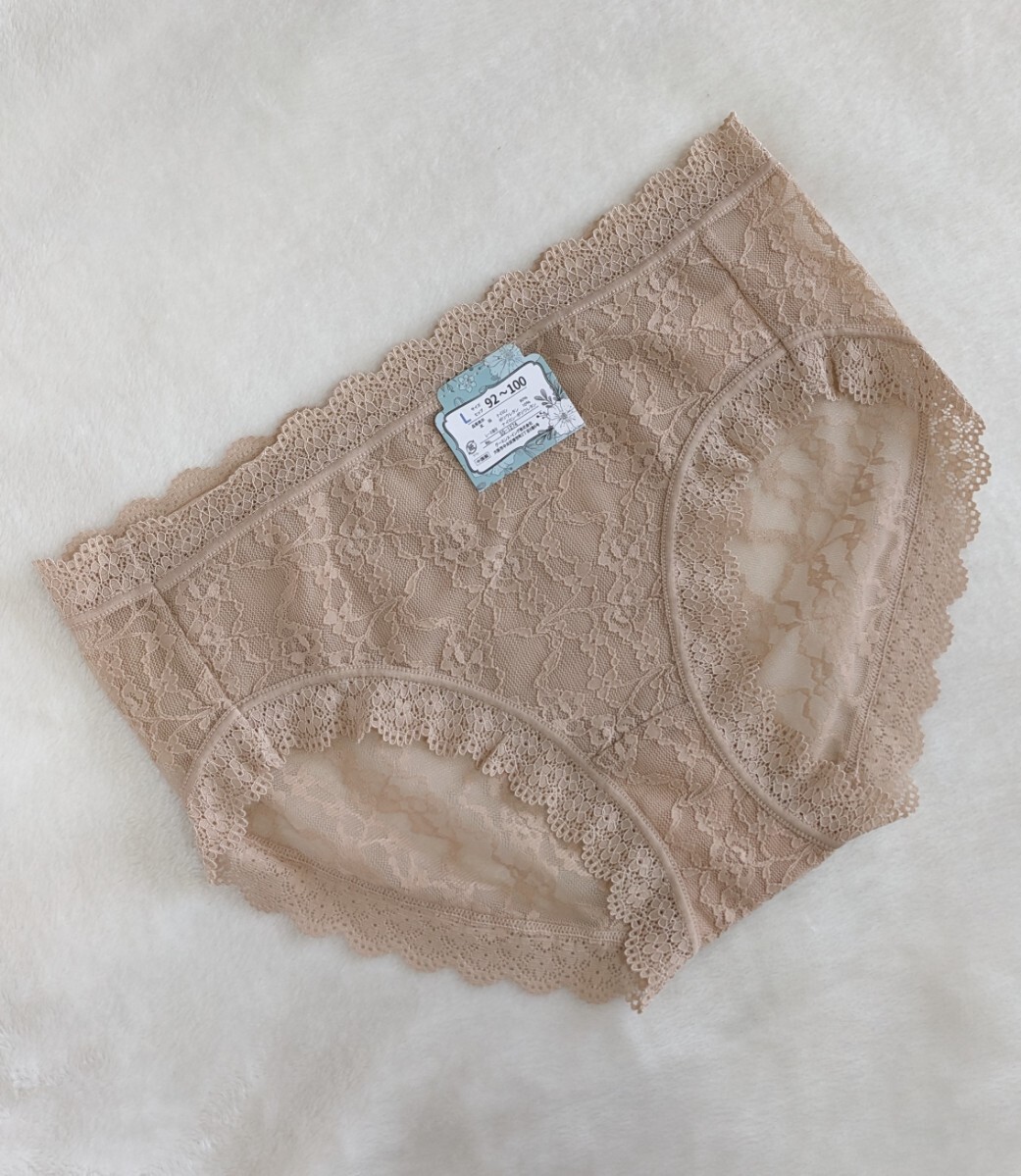 普段使いに☆パンティ未使用L☆履きやすくてラインが出にくい☆お仕事にも☆ヌーディベージュ☆☆匿名配送可☆タグあり☆拍卖