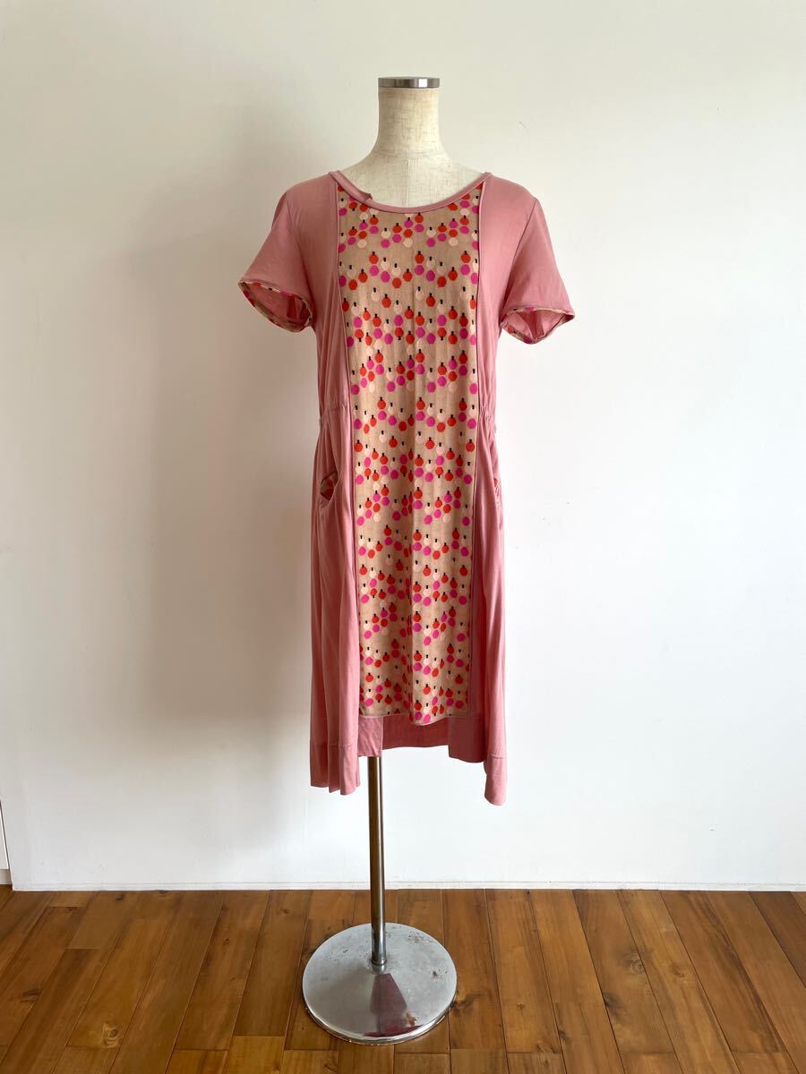 アンティパスト/ANTIPAST/ワンピース/半袖/ピンク/リボン/1/コットン/日本製/美品良品拍卖
