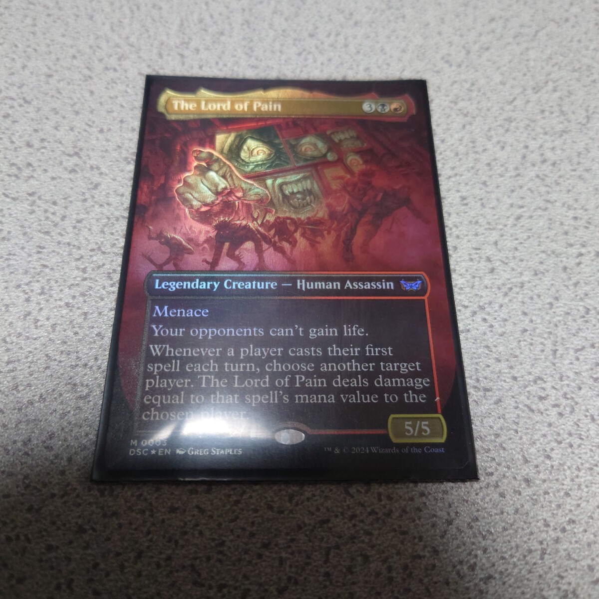 MTG DSK 苦痛の王 英語foil 一枚 ボーダーレス ダスクモーン:戦慄の館 統率者デッキ DSC 即決拍卖