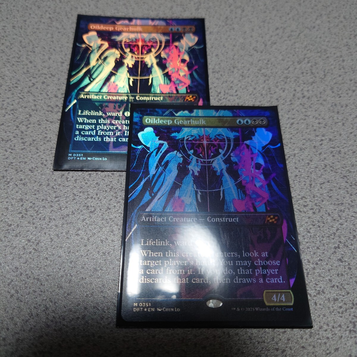 MTG DFT 油浸の機械巨人 英語foil 二枚セット ボーダーレス 霊気走破 即決拍卖