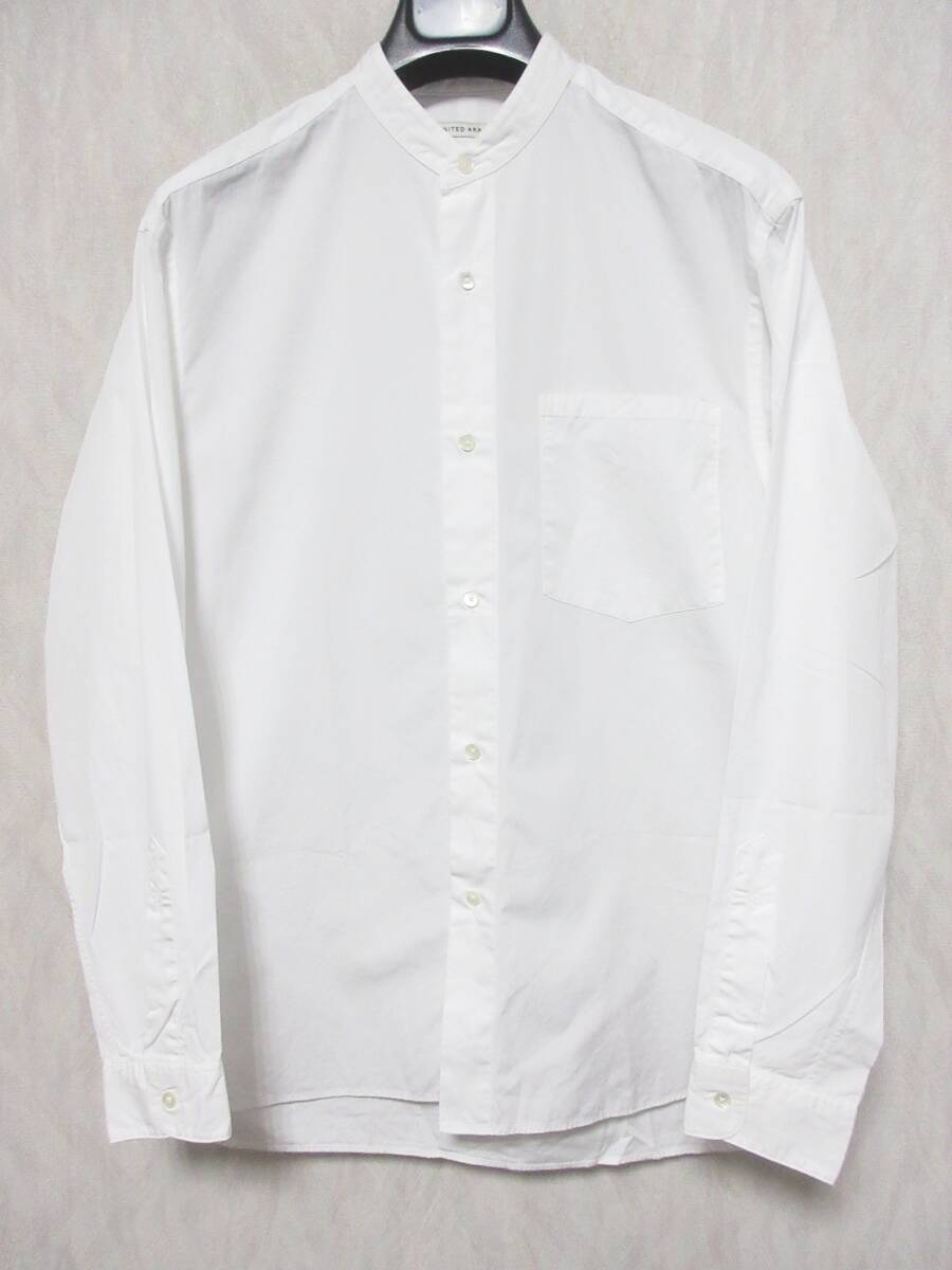 ユナイテッドアローズ UNITED ARROWS バンドカラー 長袖 シャツ 1111-250-3521 白 S 亥5282拍卖