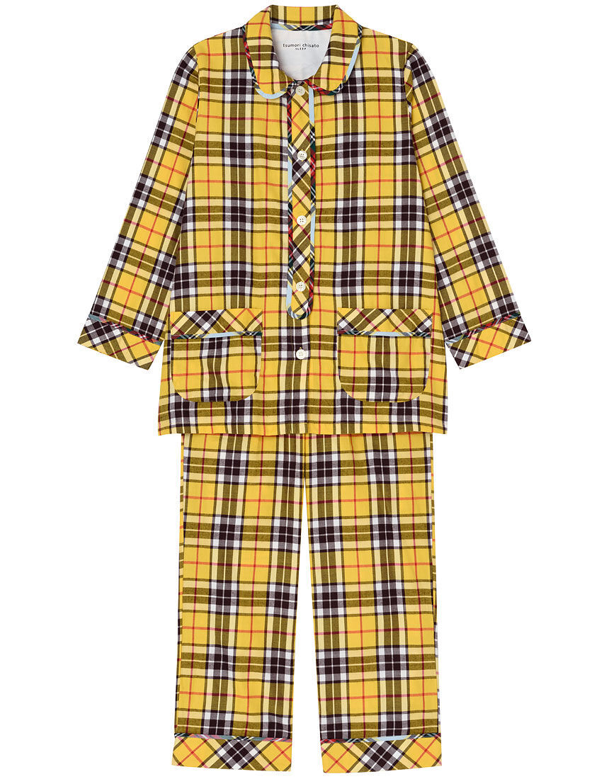25%OFF 希少 新品 ワコール ツモリチサト L 前開き パジャマ 両面起毛 タータンチェック 492★拍卖