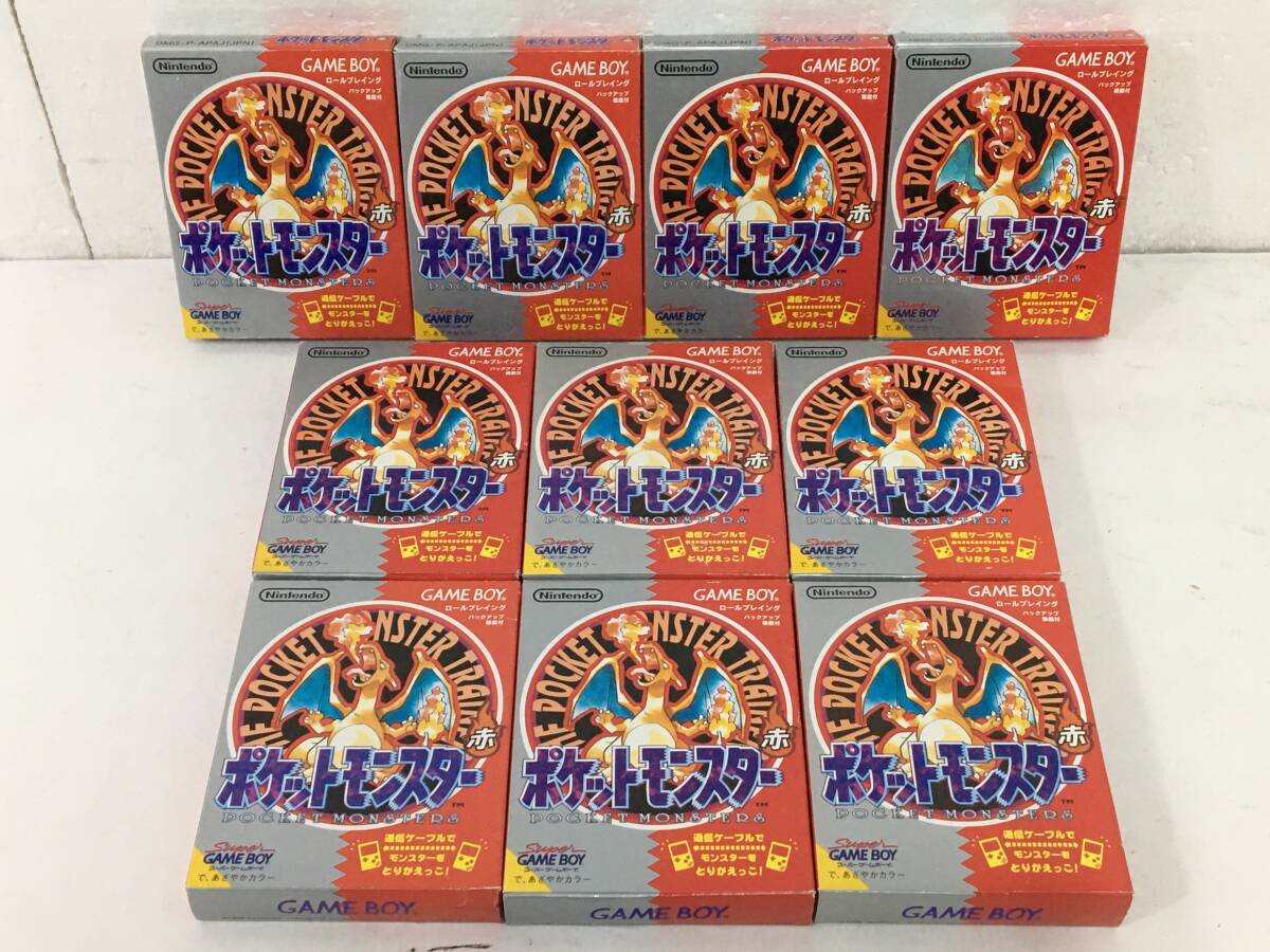 ★☆ソ111 GB ゲームボーイ ソフト 全て 箱・説明書付き ポケモン ポケットモンスター 赤 10本 まとめ売り☆★拍卖