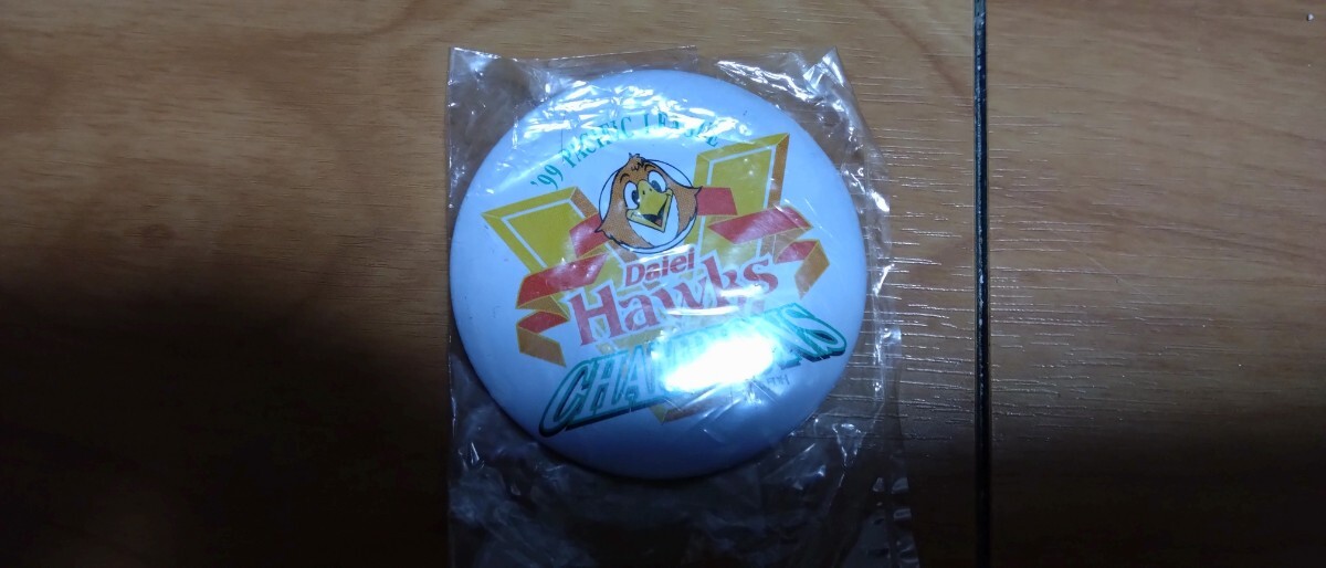ダイエーホークス 1999年優勝記念缶バッジ【未使用】 当時物 レトロ拍卖