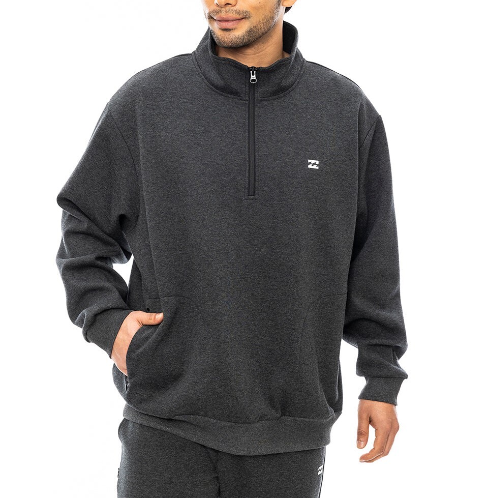 【SALE】★送料無料★2024秋冬 新品【BILLABONG/ビラボン】WAVE LAYER HALF ZIP スウェットジャケット BKH メンズM BE012016拍卖