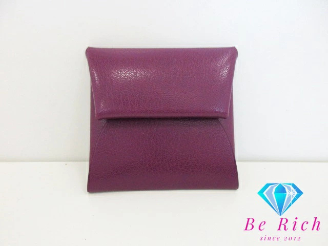 美品 エルメス HERMES バスティア コインケース 小銭入れ Y 刻印 アネモネ パープル系 シェーブル レザー【中古】【送料無料】 bs3546拍卖