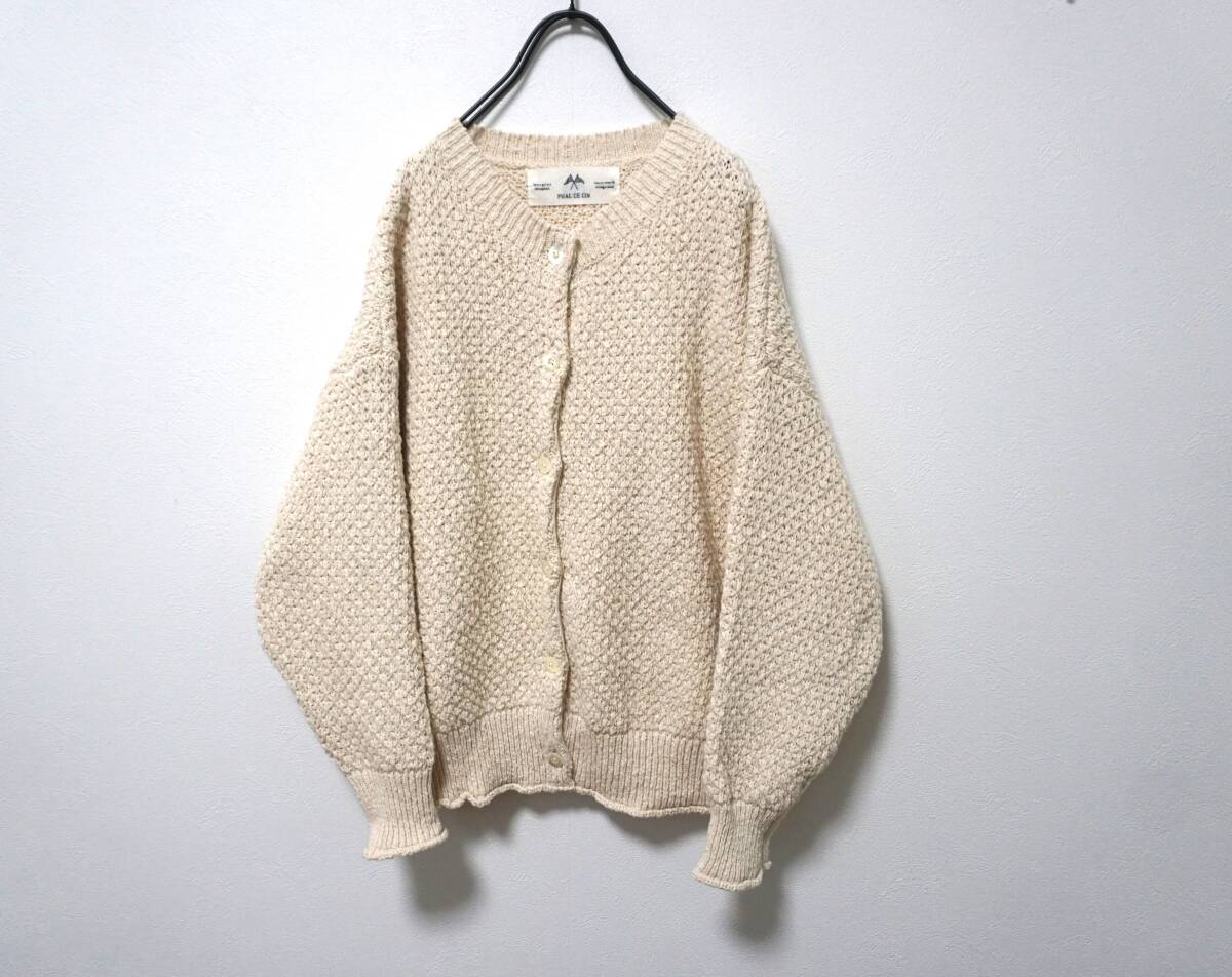 ピュアルセシン スラブニットクルーネックカーディガン拍卖