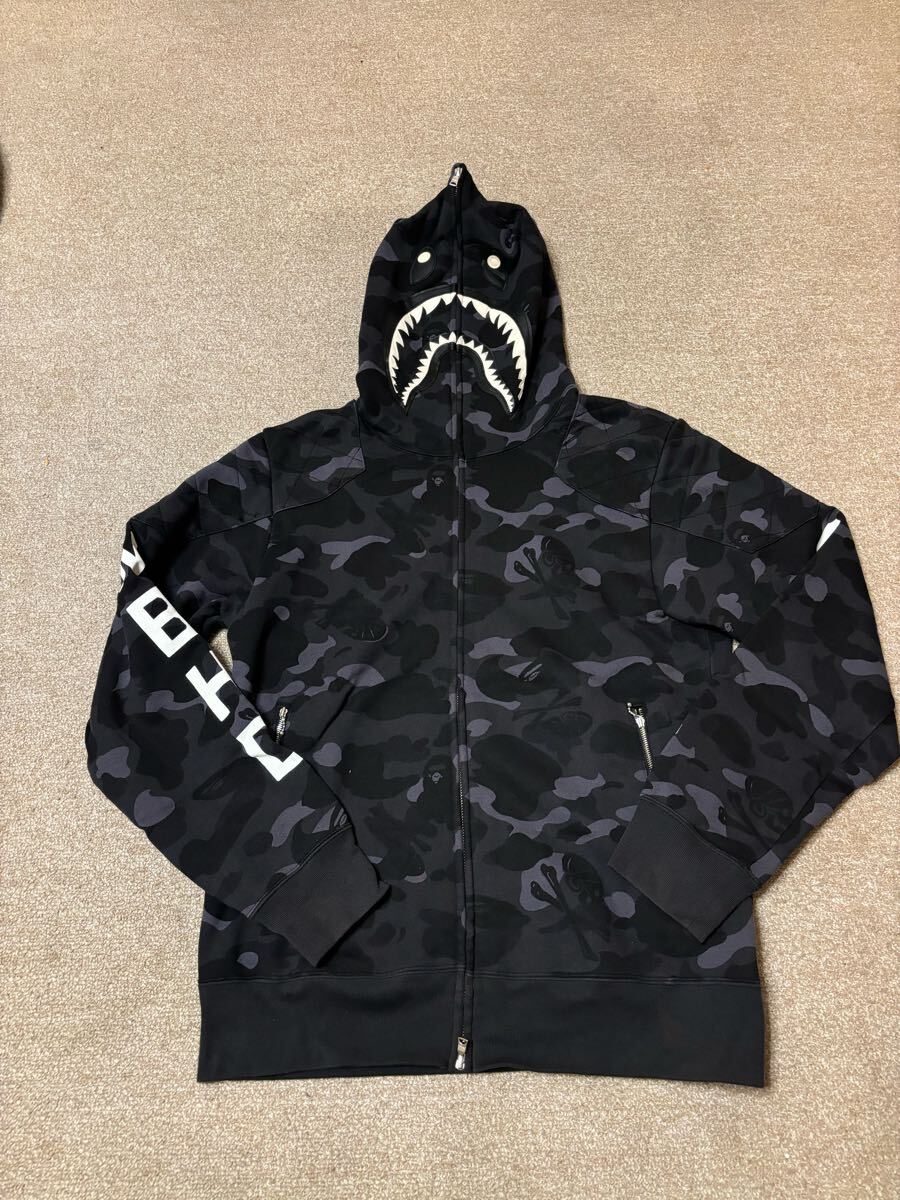 ネイバーフッド × BAPE シャークパーカーXLサイズ a bathing ape NEIGHBORHOOD BAPENBHD拍卖