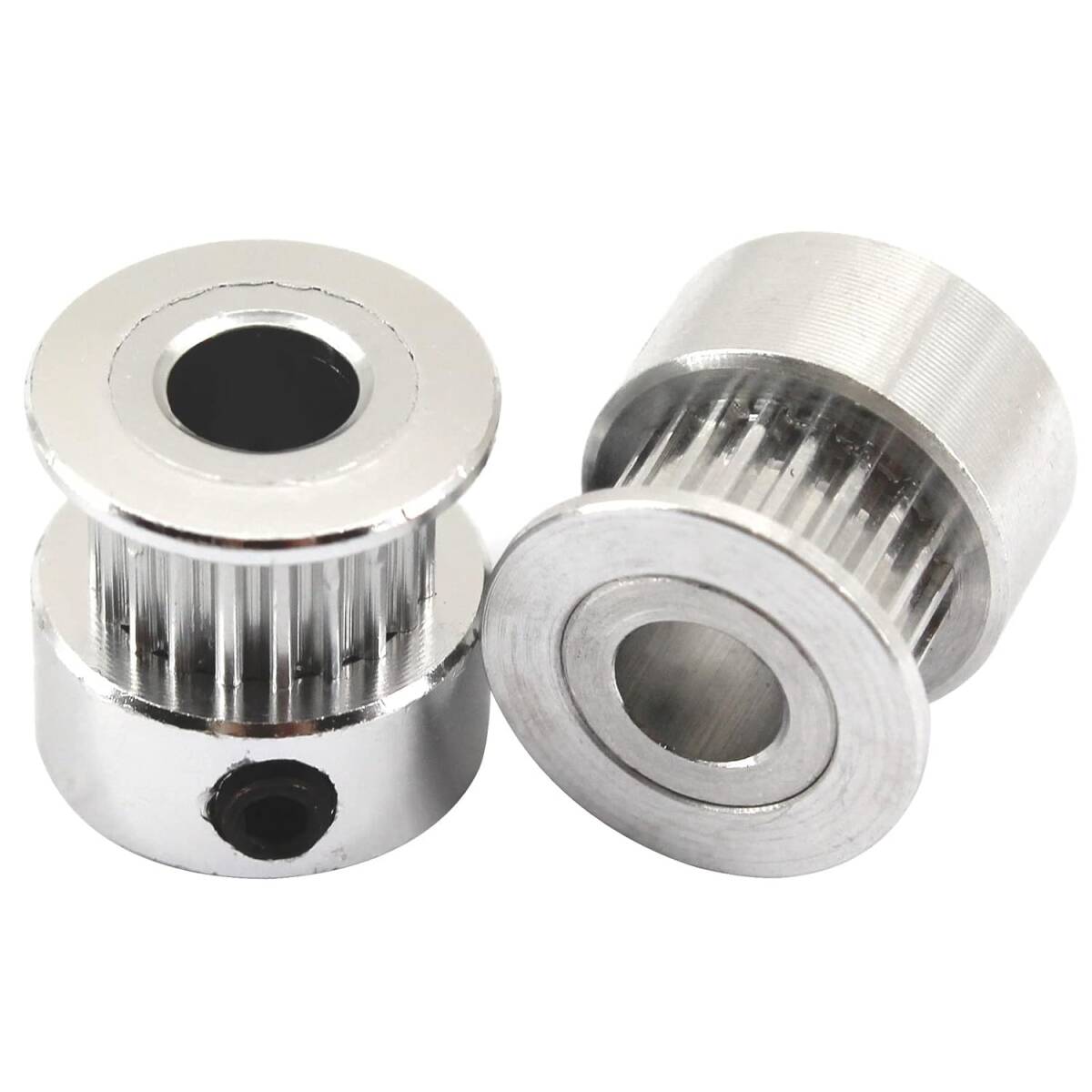 2個 GT2 タイミングベルトプーリー 20歯 5mm ボア 6mm 幅 ベルト アルミニウム合金プーリーホイール 3Dプリンター用 CNCアクセサリー I251拍卖