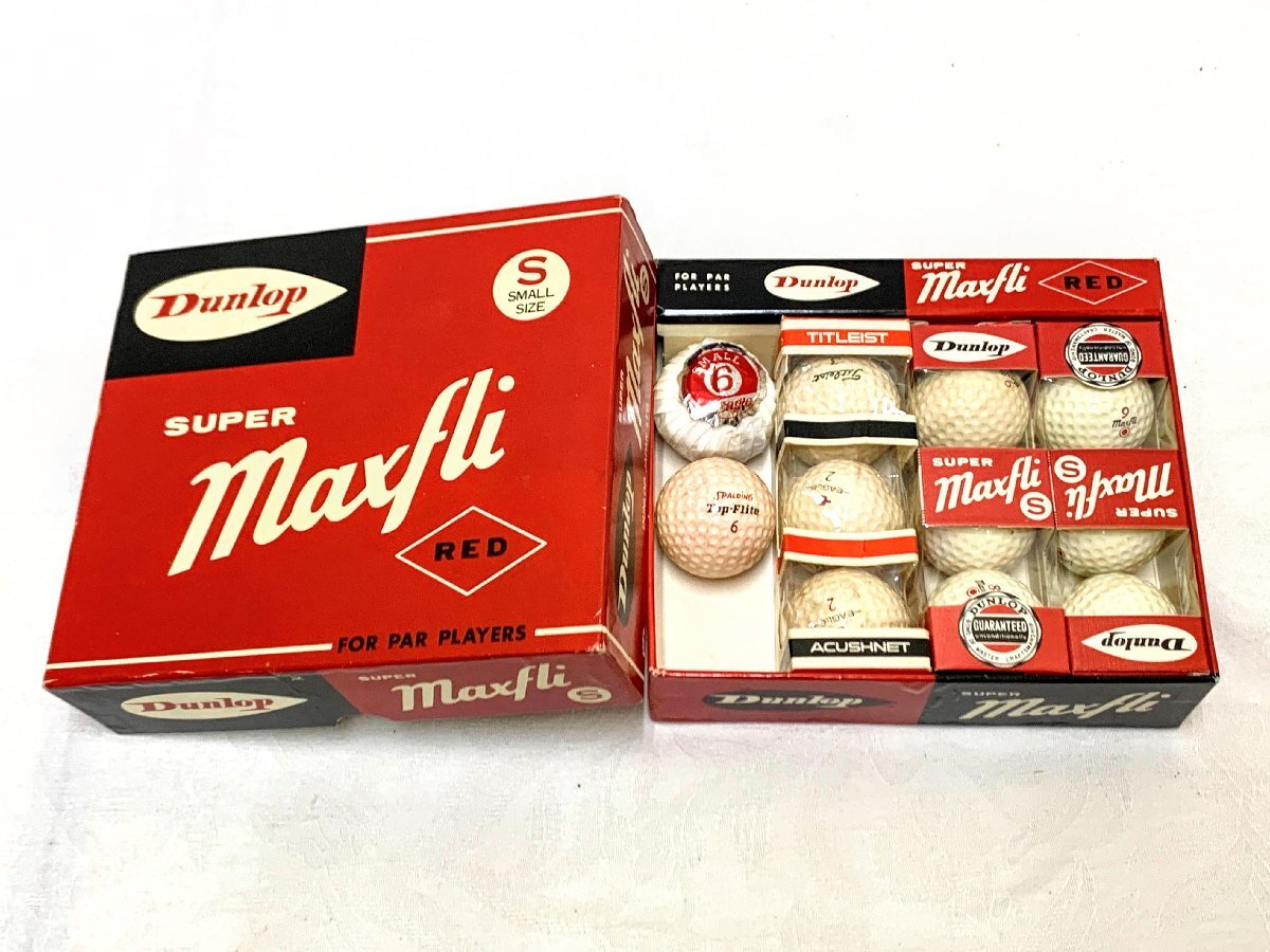 16400/未使用保管品 ゴルフボール10個「ダンロップ super maxfli 6個+TITLEIST 3個+Eagie 1個+おまけ1個」 当時物 拍卖