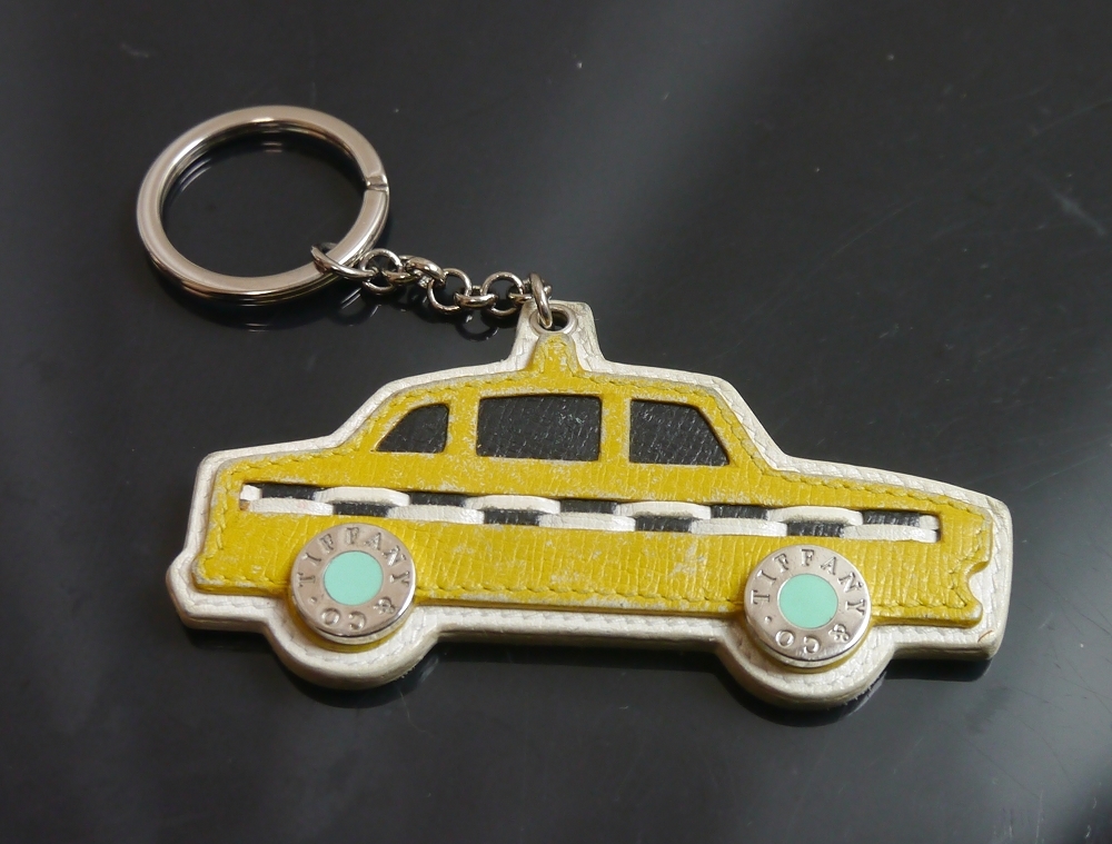 美品 ティファニー キーリング キーホルダー タクシー レザー 拍卖