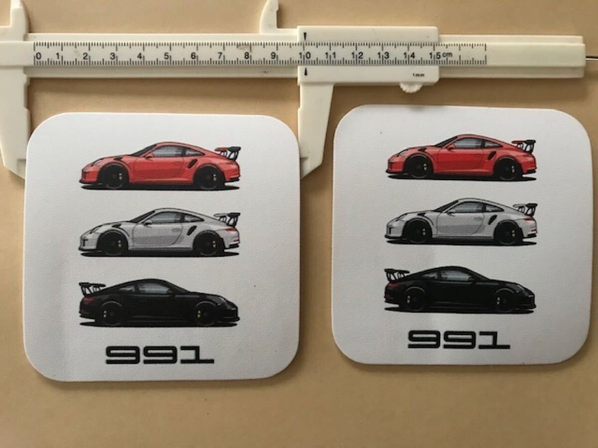誰も持ってない? ポルシェ GT3ロゴ ドリンクコースター2点セット 送料サービス 911 992 GT拍卖