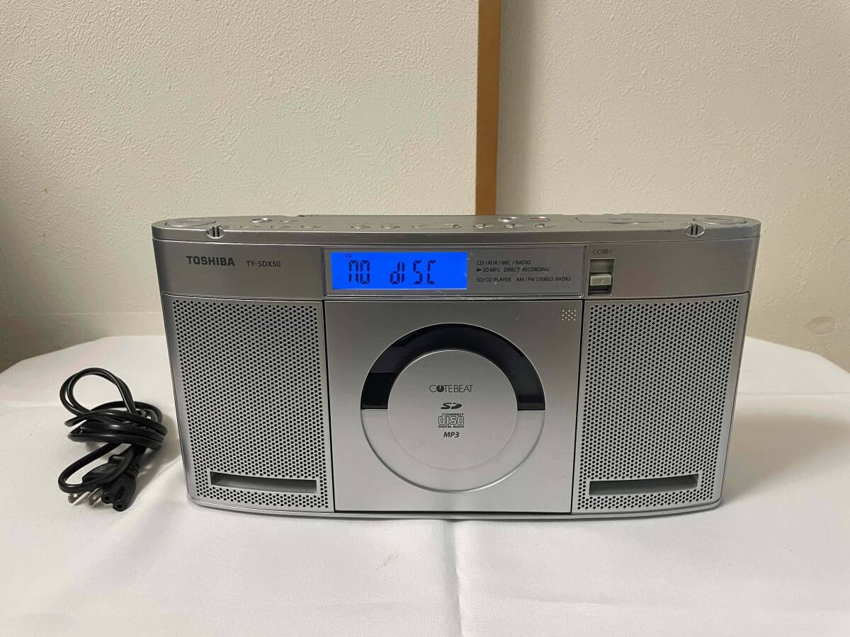 東芝 TOSHIBA CDラジオ MP3 プレーヤー CUTEBEAT TY-SDX50拍卖