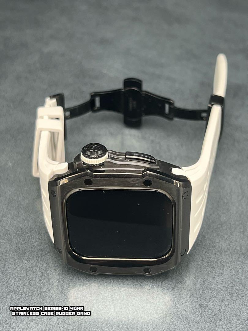 アップルウォッチ 46mm 用 サンドホワイト ベルト ケースセット シリーズ10 applewatch拍卖