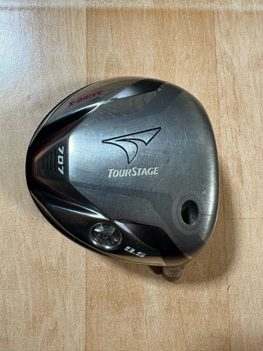 BRIDGESTONE TOURSTAGE X-DRIVE 707 9.5° ヘッド のみ スリーブ付き ブリジストン Xドライブ ツアーステージ拍卖