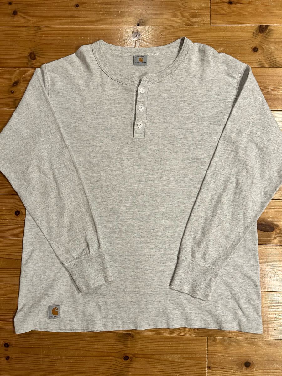 90's Carhartt/カーハート Vintage L/S Henley neck T-Shirt /ヴィンテージ 長袖ヘンリーネックTシャツ MADE IN U.S.A./アメリカ製拍卖