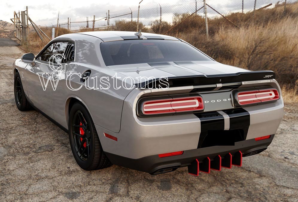 2015-19 ダッジ チャレンジャー リアディフューザー フィン アクセント スポイラー エプロンカバー スプリッター スカートマッスル エアロ1拍卖