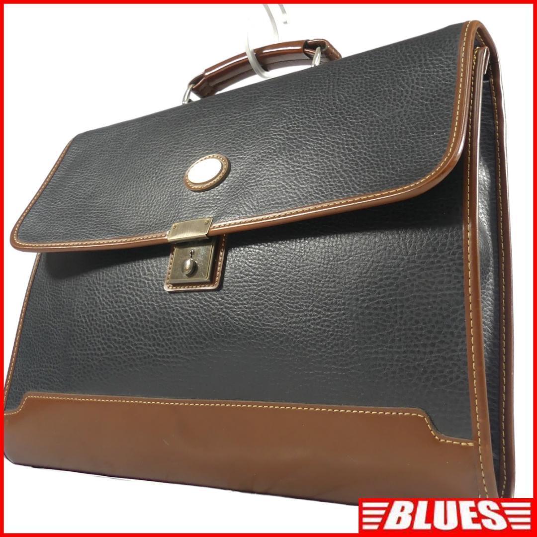 即決★Rudolph Valentino★ビジネスバッグ ルドルフバレンチノ メンズ 紺 ネイビー ブリーフケース 通勤 カバン 出張 鞄拍卖