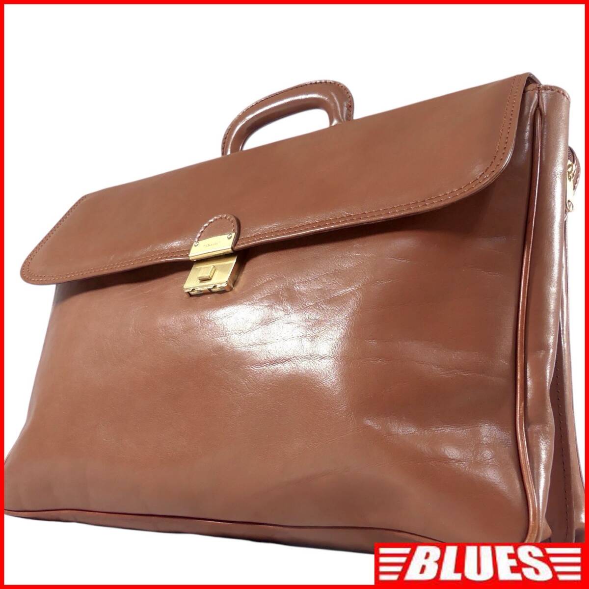 即決★イタリア製 Isanti★オールレザービジネスバッグ イサンティ メンズ 茶 本革 ブリーフケース 本皮 通勤 カバン 出張 鞄 かばん拍卖