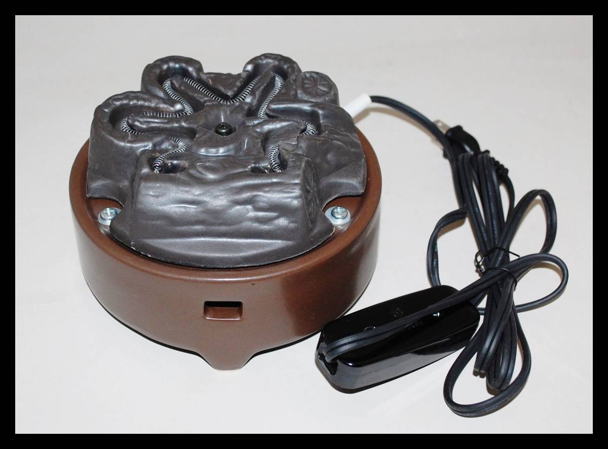 ▲楠廸庵▲嬉楽(五徳なし) ヤマキ電器製 YU-033 電熱器 茶道具拍卖