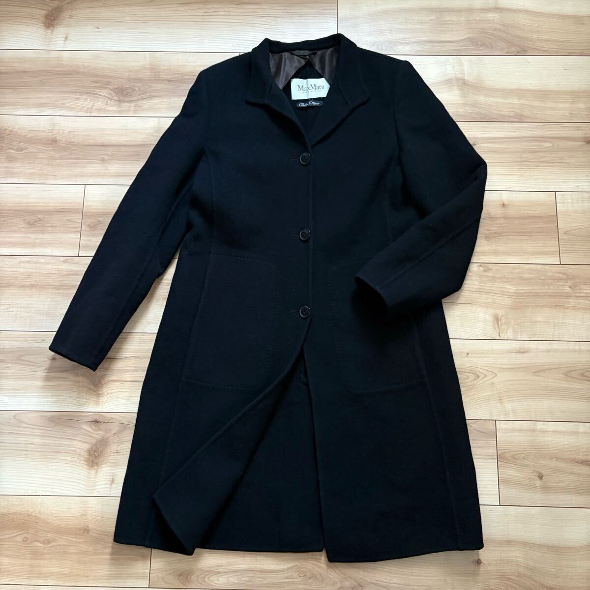 美品♪白タグ♪MAX MARA マックスマーラ アンゴラ混 ウール ダブルフェイス コート 38 Cucito A Mano クチートアマーノ イタリア製拍卖