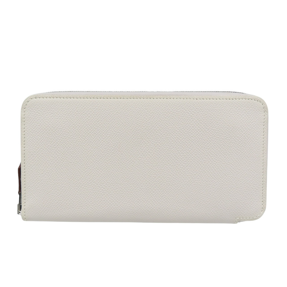 美品 エルメス ラウンドファスナー アザップ シルクイン ロング B刻印 ヴォーエプソン シルバー金具 グリパール ルビー 長財布 0579 HERMES拍卖