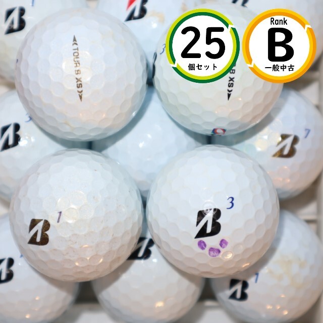 25個 2022年モデル TOURB XS Bランク ホワイト ブリヂストン ツアーb xs 中古 ロストボール 送料無料拍卖