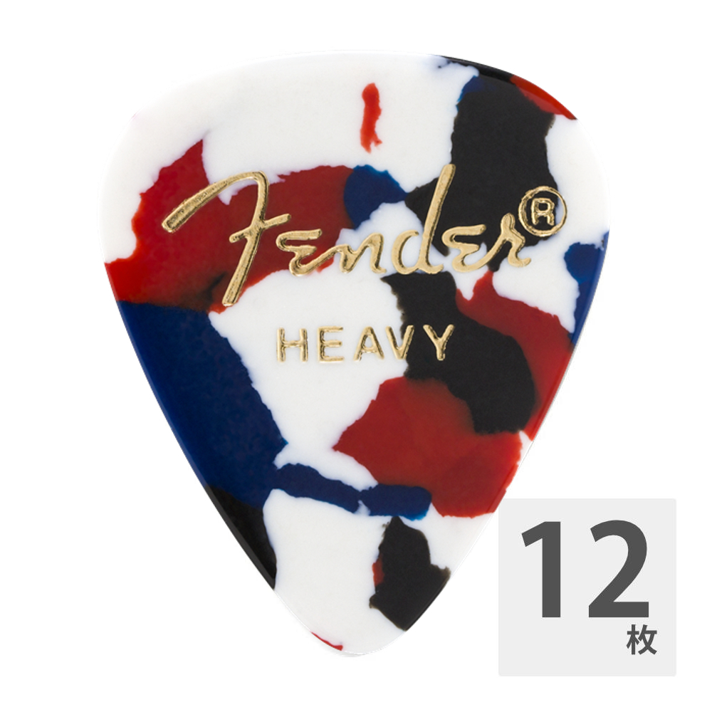 Fender 351 Shape Confetti Heavy ギターピック×12枚拍卖