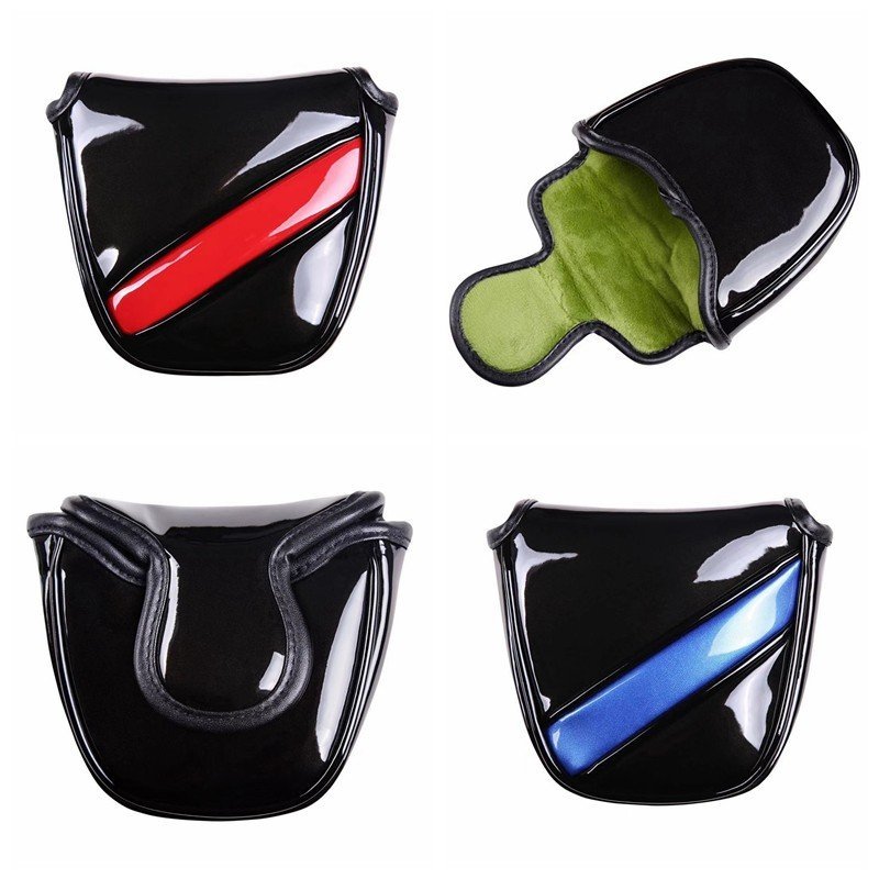 パターカバー エナメル製 磁石タイプ開閉 マレットタイプ 無地 円型拍卖