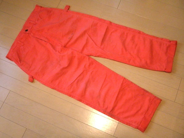 W32【70's/ペインターパンツ】ヴィンテージ ワークパンツ DEE-CEE 赤 米国製 アメリカ USA 70年代 ボロ 雰囲気 コットン 古着拍卖