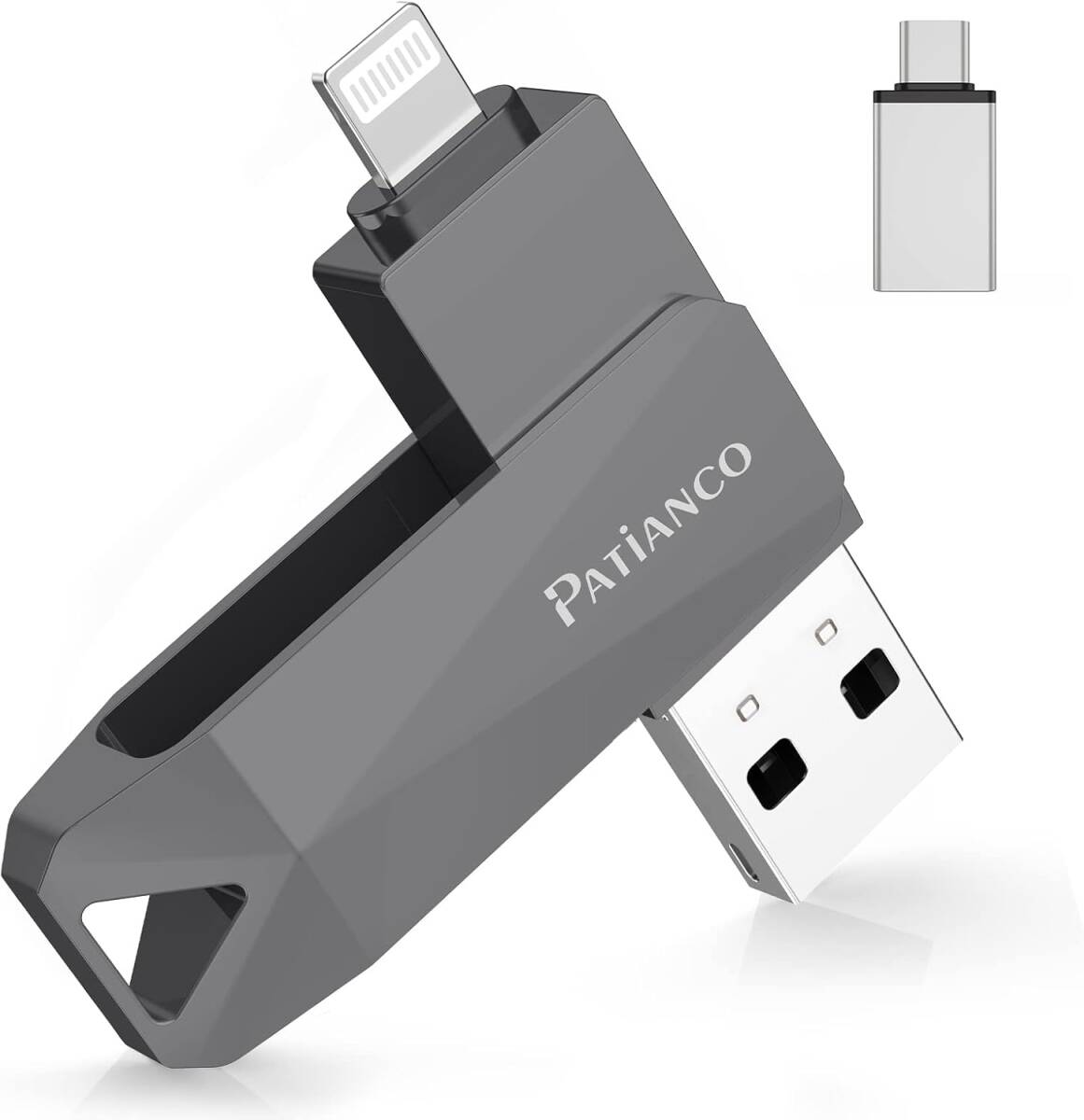 128GB Patianco【MFi認証品 セキュリティ機能付】iPhone用 USBメモリ拍卖