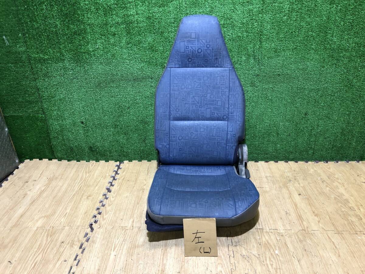 ◎三菱 ミニキャブバン◎U61V 左 助手席シート 青色 へたり無し 管21429 拍卖