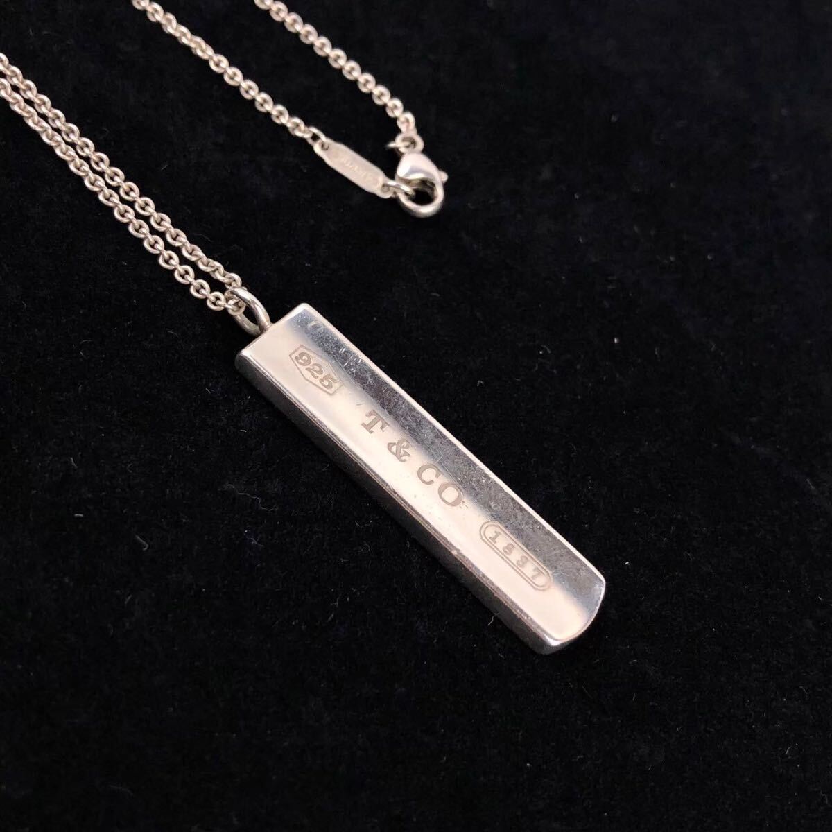 ティファニー TIFFANY バーモチーフ プレート ネックレス シルバー SV925拍卖