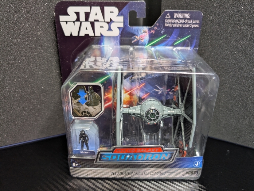 マイクロ・ギャラクシー スター・ウォーズ ライトアーマー・クラス シリーズ2 タイ・ファイター バトルダメージ 可動フィギュア 全長約80mm拍卖