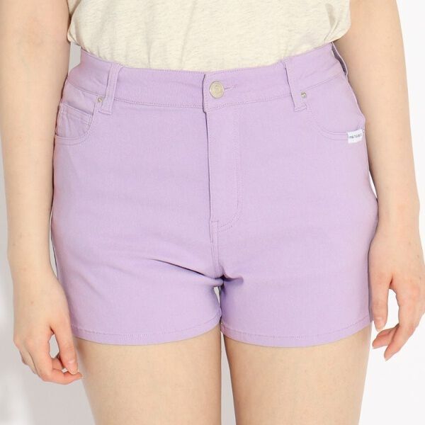 新品 PINK-latte ストレッチカラーショートパンツ ライトパープル(081) 02(165cm) 定価3190円拍卖