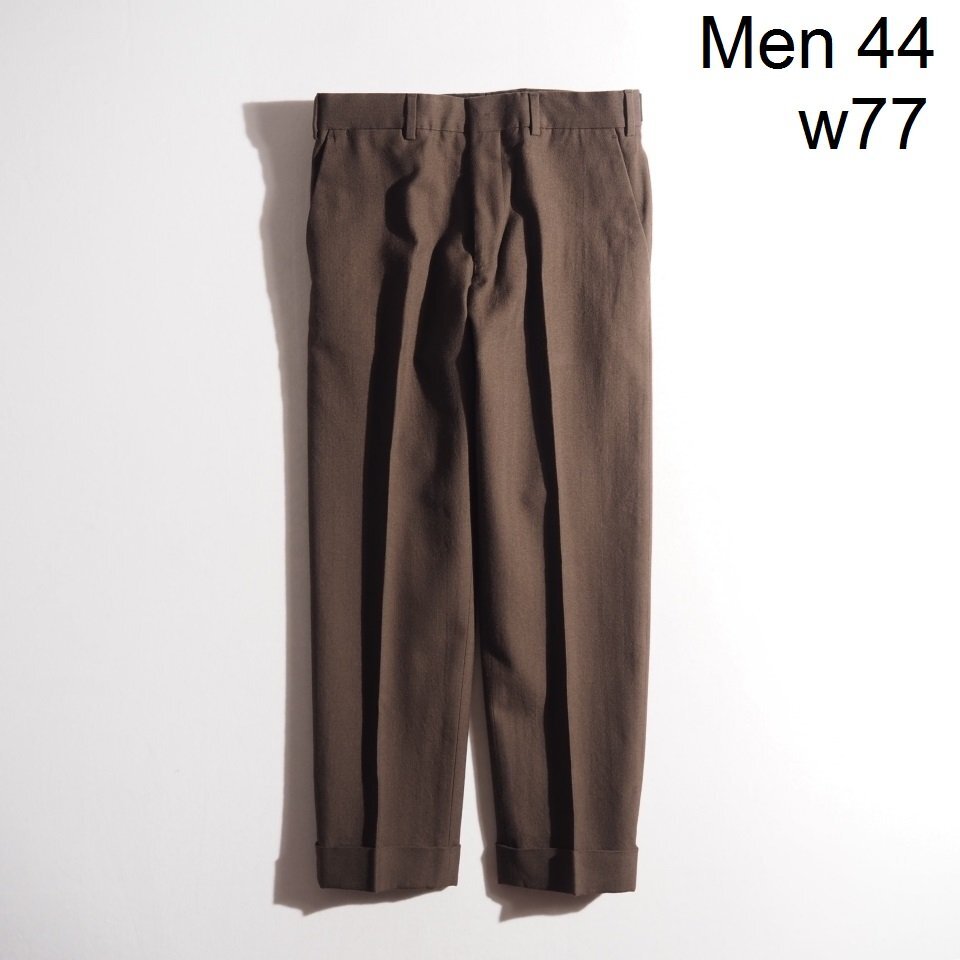 C3652P ▼DRIES VAN NOTEN ドリスヴァンノッテン▼ PHILIP フィリップ ヘリンボーン ウールパンツ ブラウン 44 / スラックス 秋冬 rb mks拍卖