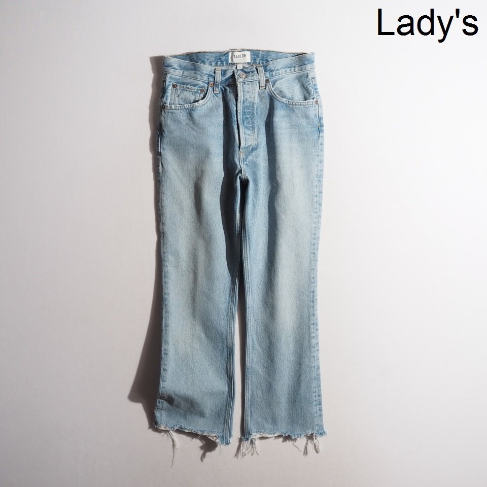 P6960P ▼AGOLDE エーゴールドイー▼ RELAXED BOOT カットオフ ブーツカット デニムパンツ ブルー 25 / フレアパンツ シーズンレス rb mks拍卖