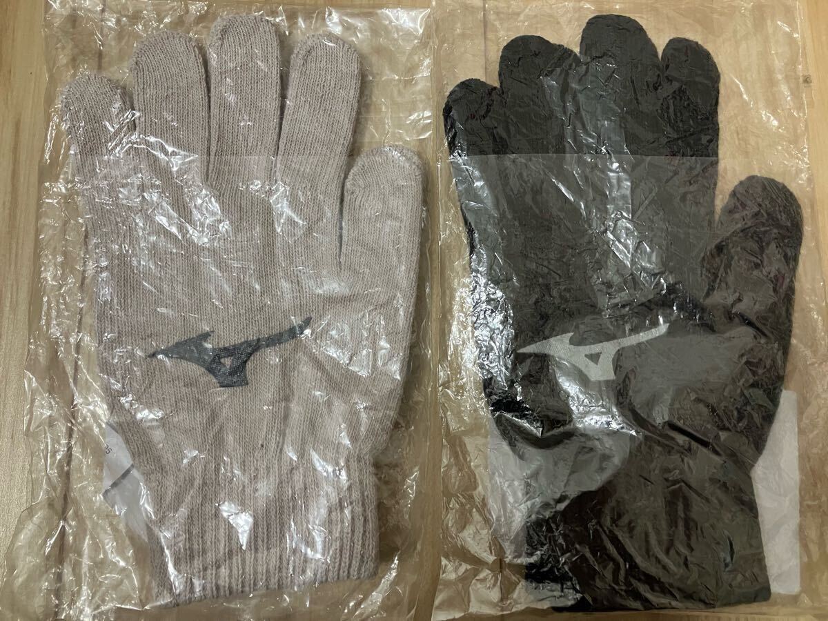 新品!!ミズノ オリジナル手袋 2つ☆22 23 グローブ 防寒拍卖