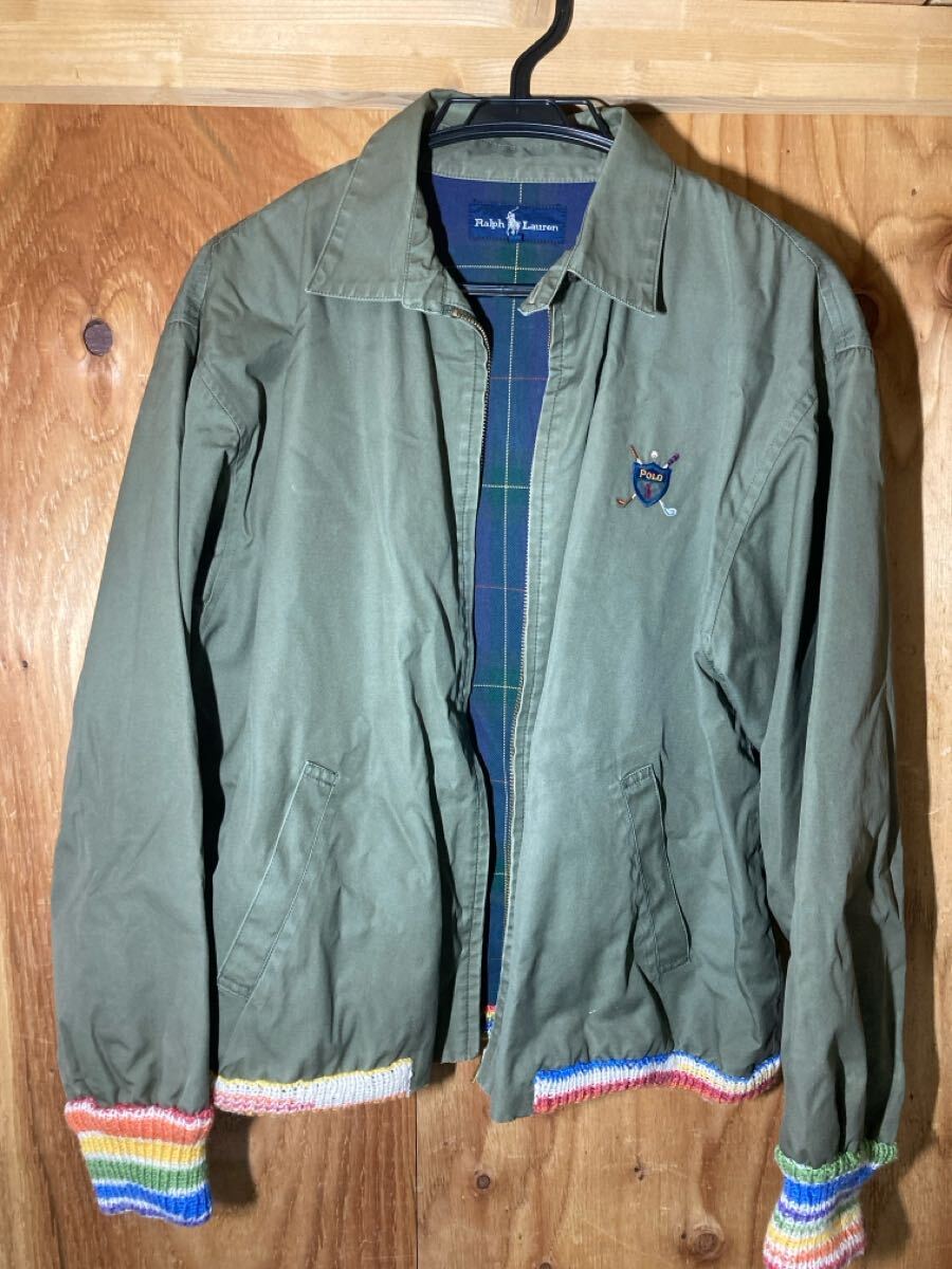 【15415P194】RALPH LAUREN 古着 レディース ラルフローレンIMPACT21 POLO ブルゾン C-TK-6427 カーキ グリーン B82 H91 T160 拍卖