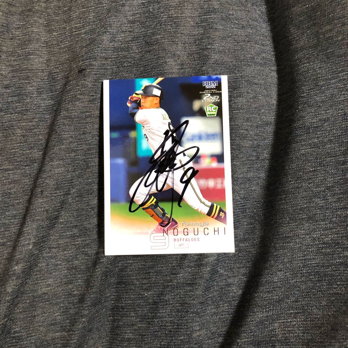 オリックスバファローズ 野口智也 選手 直筆サインカード拍卖