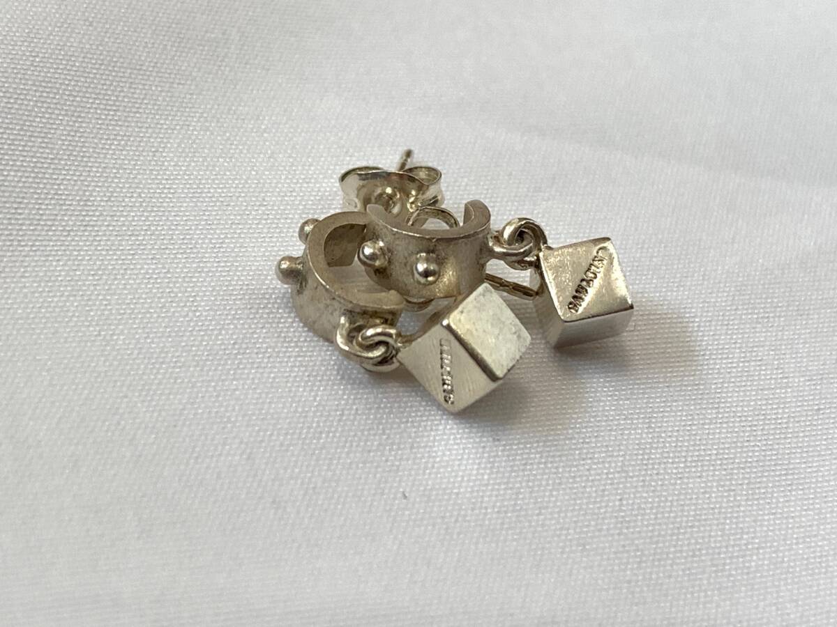 Jean Paul GAULTIER ジャンポールゴルチエ ゴルチェ アクセサリー シルバー 925 ピアス サイコロ アーカイブ archive accessory拍卖
