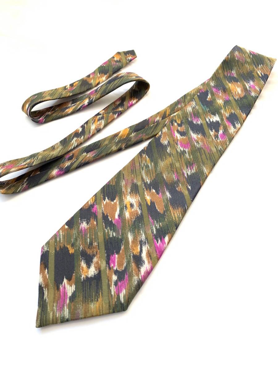 Jean Paul GAULTIER ジャンポールゴルチエ ゴルチェ ネクタイ アクセサリー アート モザイク グリーン ピンク archive tie拍卖