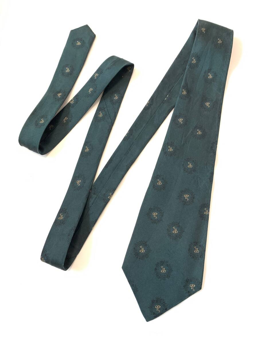 Jean Paul GAULTIER ジャンポールゴルチエ ゴルチェ ネクタイ アクセサリー エメラルドグリーン 深緑 ドット archive tie拍卖