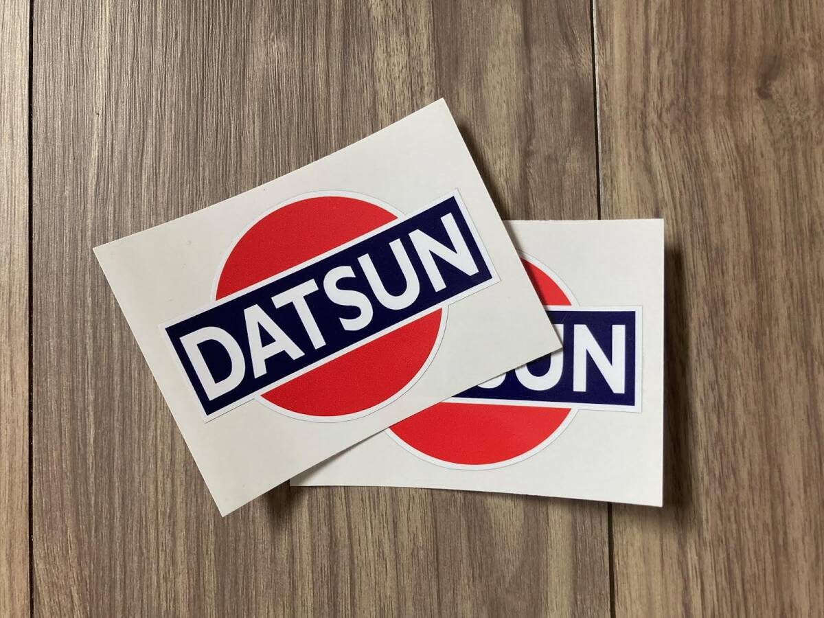 ★送料無料★DATSUN ダットサン カッティング ステッカー 85mm x 60mm 2枚セット拍卖