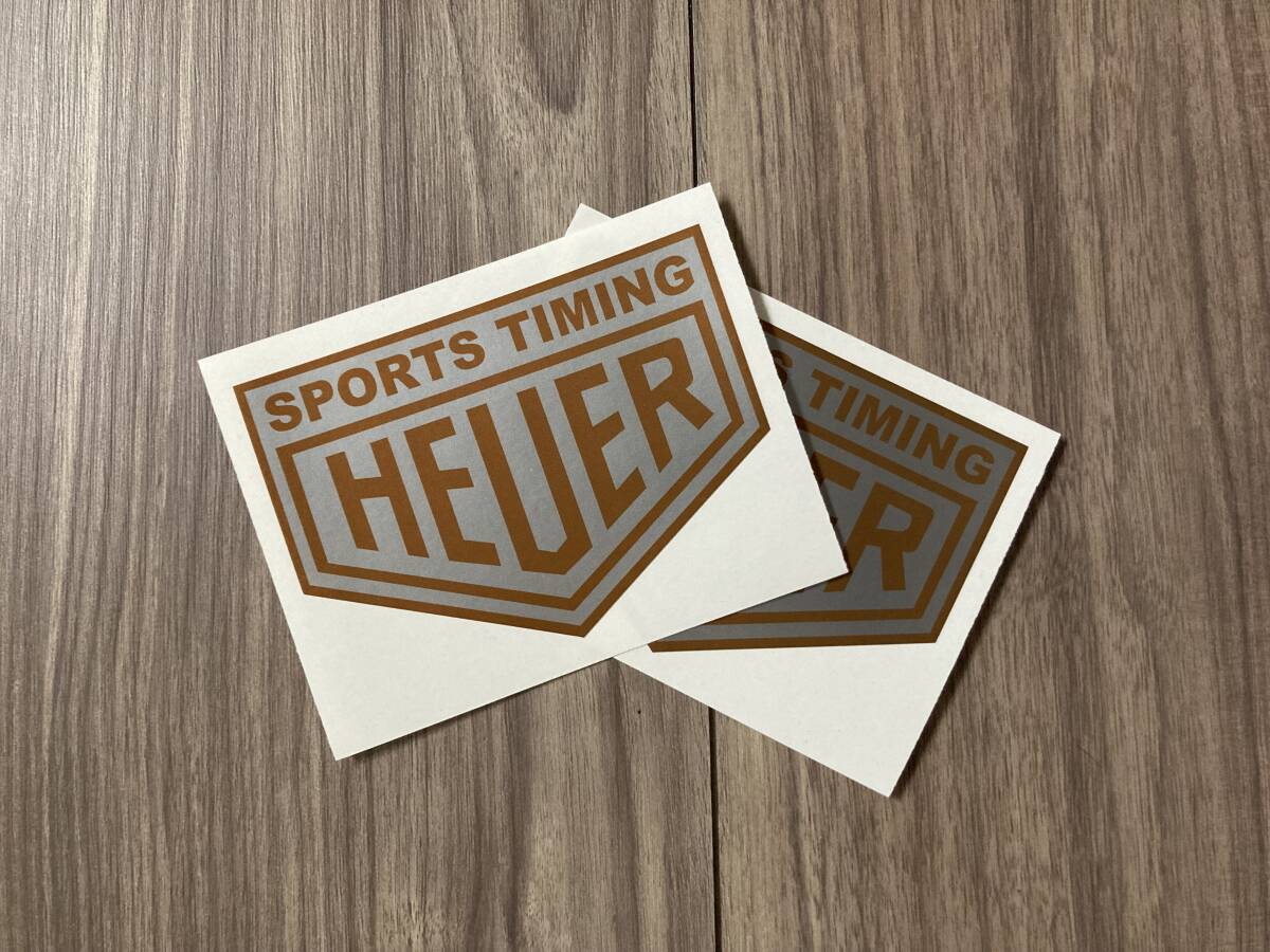 送料無料 Sports Timing Heuer ホイヤー カッティング ステッカー 2枚セット 103mm × 73mm拍卖