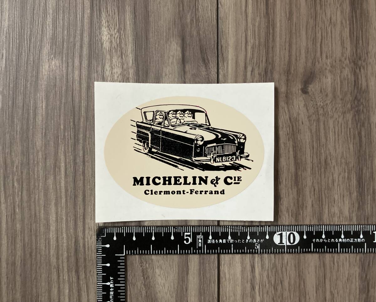 送料無料 Michelin Bibendum ミシュラン ステッカー 83mm × 60mm ベージュ拍卖