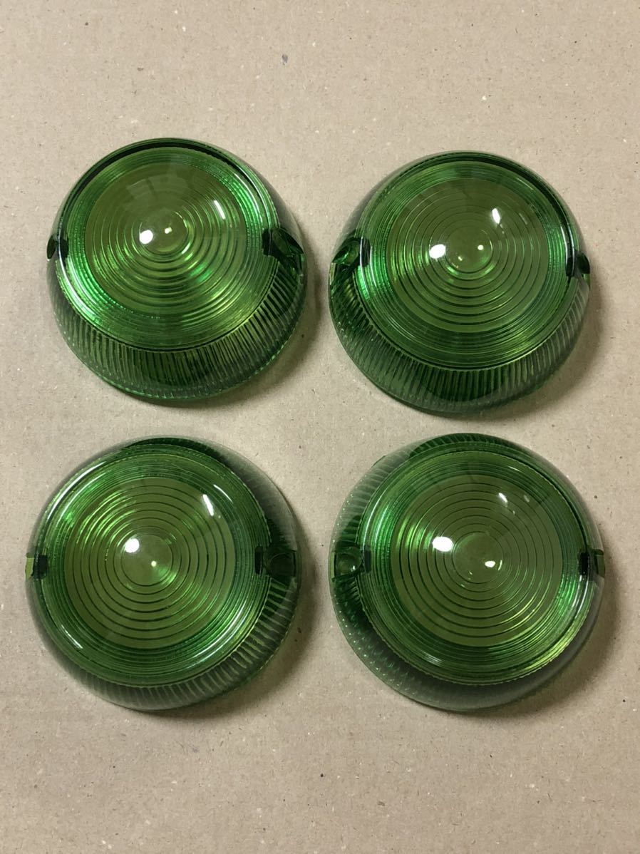 GT380 ウインカーレンズ 緑色 純正タイプ GT750 クリアウィンカー サンパチウインカー サンパチテール スモーク 黄ばみ CGC 族車拍卖