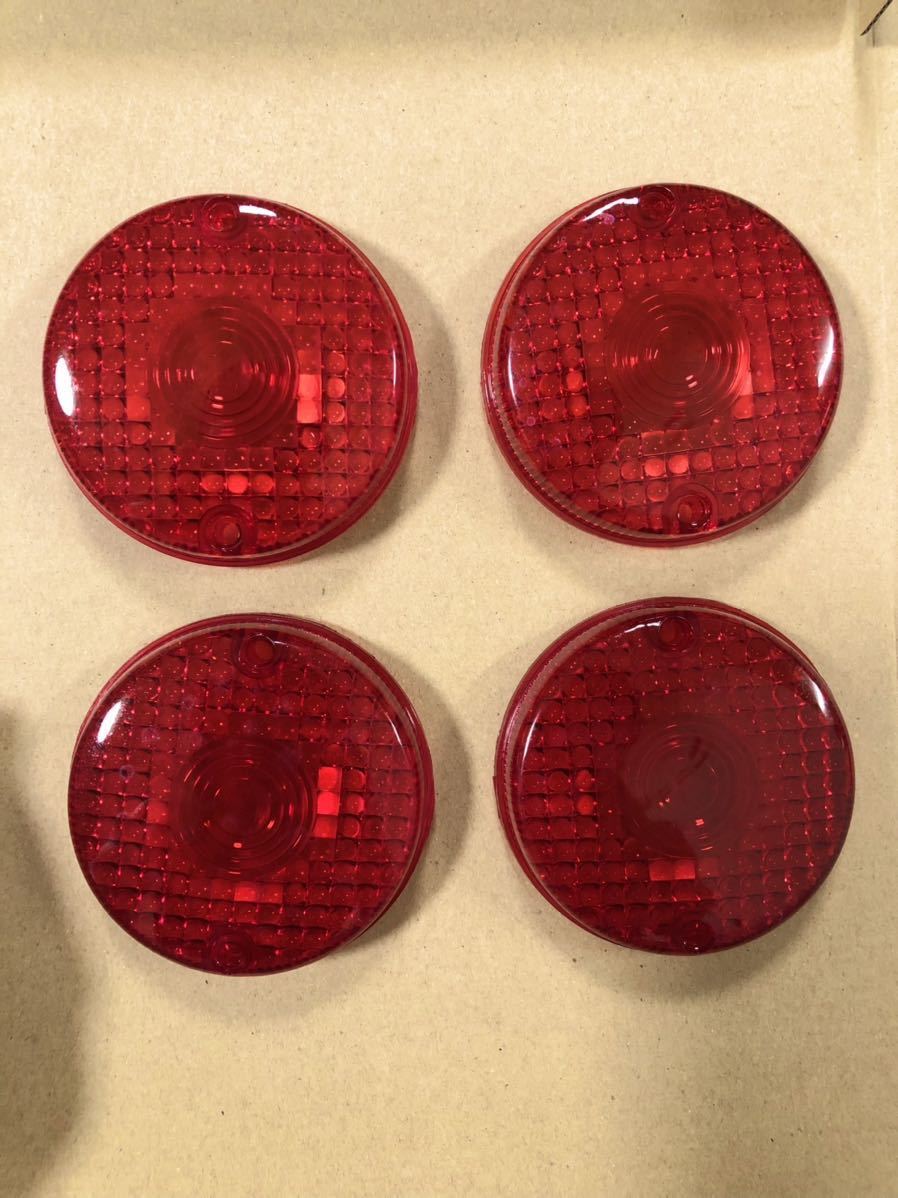 KH400 KH250 ウインカーレンズ 赤色 純正タイプ クリアウィンカー スモーク テールレンズ 250ss 350ss 400ss クリアテール ケッチ拍卖