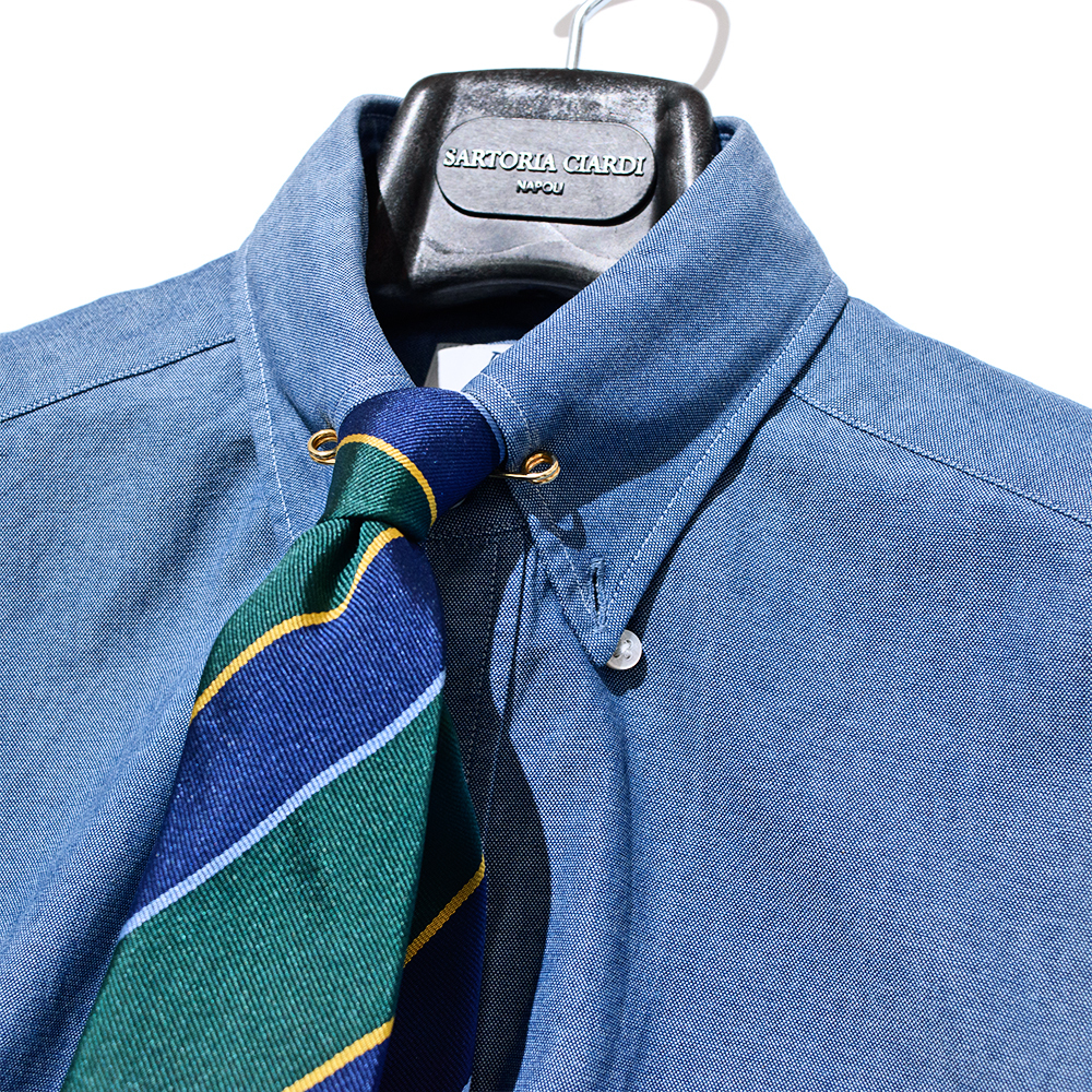 FAIRFAX × Denim ALBIATE 1830 ボタンダウン デニム シャツ Mサイズ イタリア生地 MADE IN JAPAN インディゴ シャンブレー コットン100% 拍卖