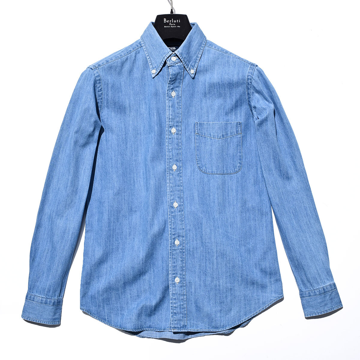 鎌倉 Maker's shirt デニム シャツ S メーカーズシャツ KAMAKURA 日本製 MADE IN JAPAN コットン100% メーカーズシャツ 拍卖